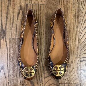 Tory Burch Multicolor Snake Print Flats